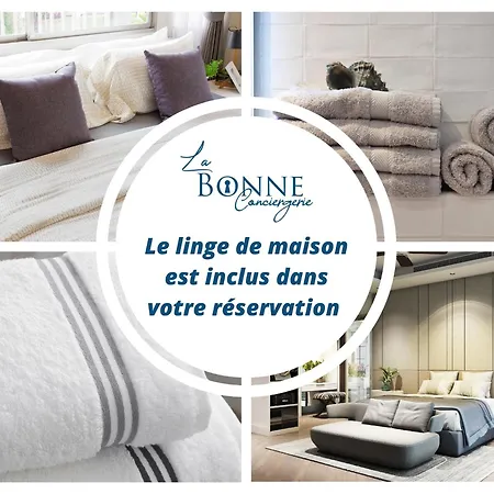 شقة Au Paradis Bleu - Parking Prive - Literie Confortable - Vue Port - A 5 Min لا غراند موت